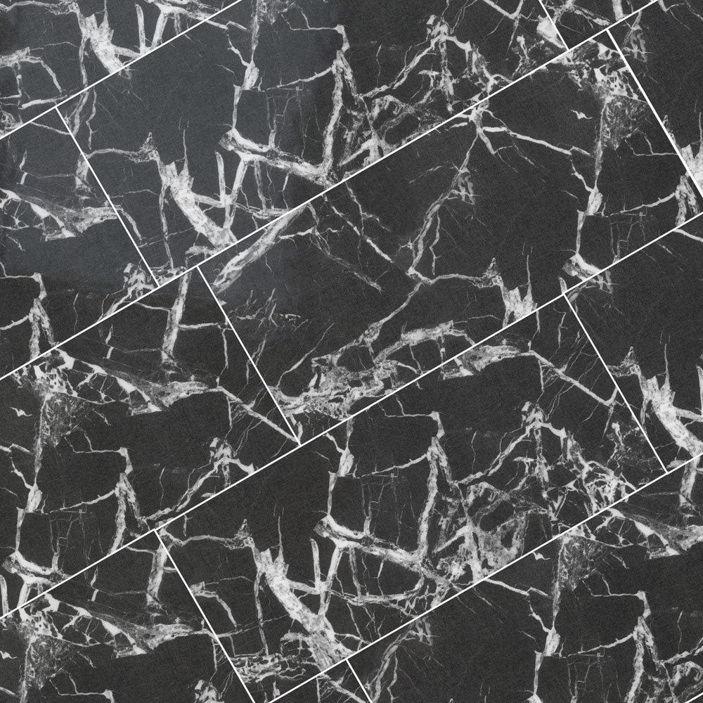 1 stk moderne natur marmor væg klistermærke pvc fliser overfører vandtæt selvklæbende tapet til køkkenbadeværelse: -en