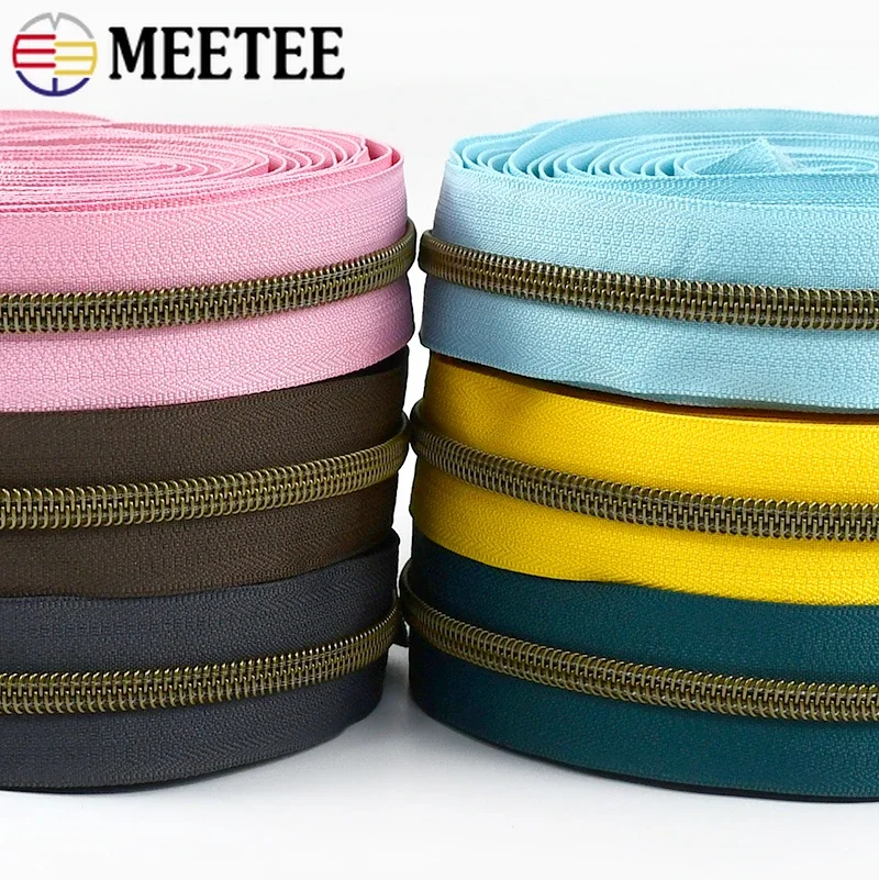 5 # Plastic Ritsen Voor Tas Tas Tas Nylon Rits Tape Bij De Meter Kleding Decor Zip Reparatie Kits Diy Naaien Kledingstukken Accessoires