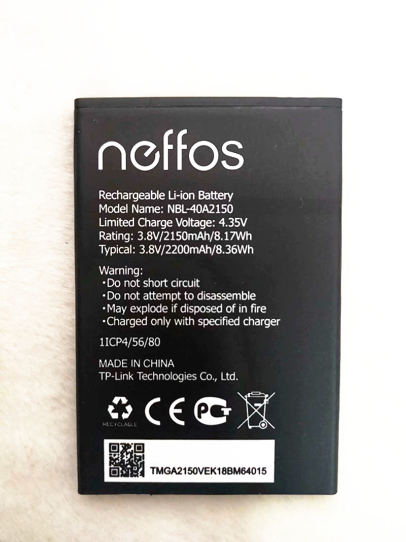 3.8V 2150Mah NBL-40A2150 Batterij Voor Tp-Link Neffos C5 Plus NBL-40A2150 Mobiele Telefoon Batterij