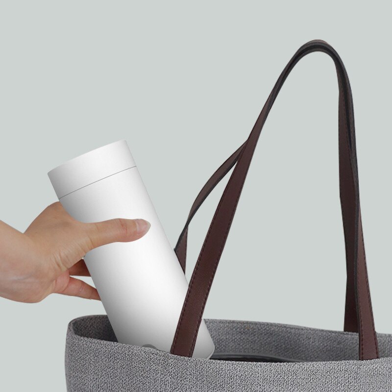 Hervidor de agua eléctrico portátil para cocina, tetera térmica de 400ml, para té y café, hervidor inteligente para mantener el calor