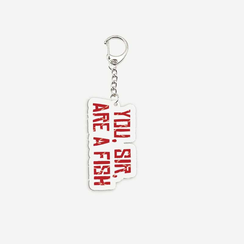 Red Dead Redemption 2 Keychain for Accessories Bag Acrylic RDR2 Arthur Morgan KeyRing Pendant Chains Accessories Fans: GRAY