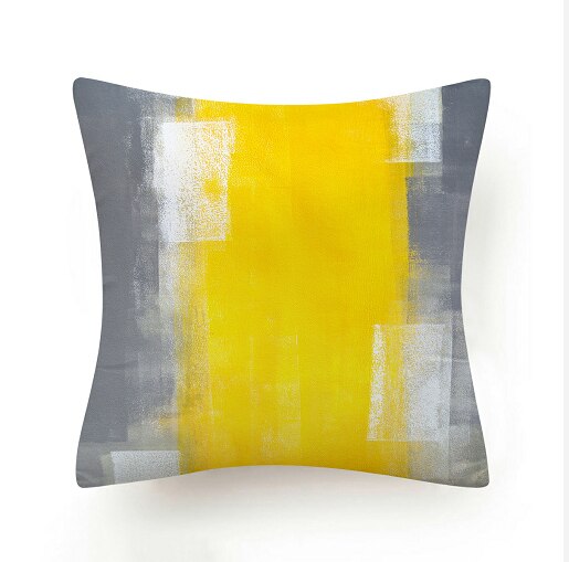 45X45cm bleu sarcelle impression feuilles vertes Polyester taie d'oreiller taille doux fibre coussin canapé voiture housse de coussin maison taie d'oreiller: 8