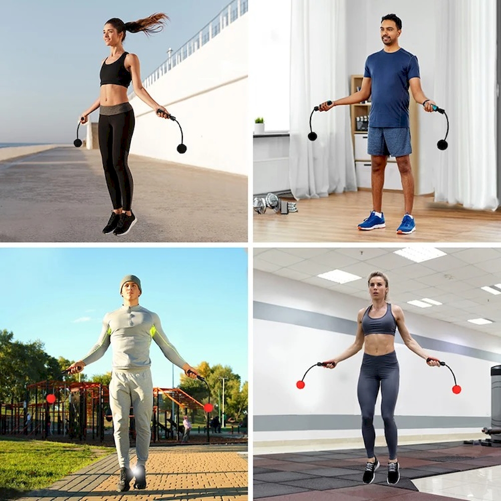 Schnurloses schweres Ball-Springseil, Fitness-Ausbildung, Heim-Fitnessstudio, Innenbereich, Fettverbrennung, Bodybuilding, tragbare Trainingsgeräte für Männer und Frauen