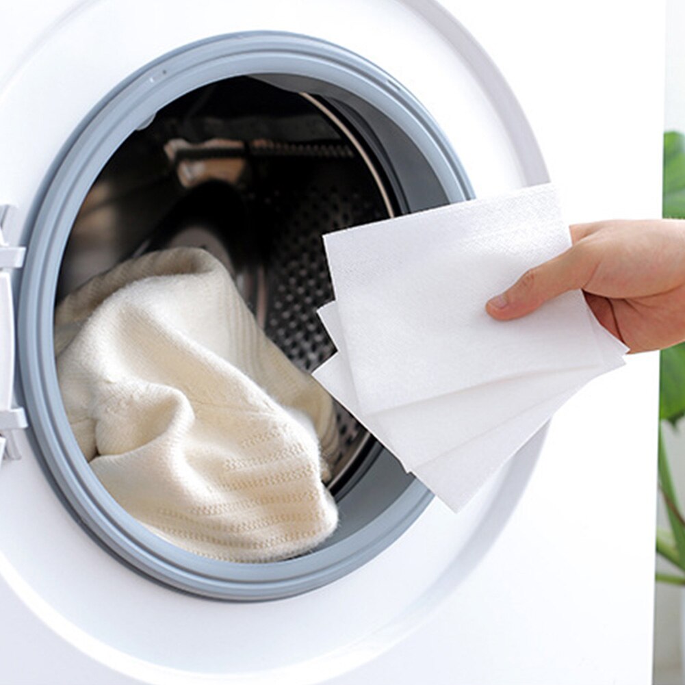 24pcs/box Color Absorption Sheet Washing Machine Mixed Protection Anti Staining Clothes Laundry Paper Supplies Dyeing Proof