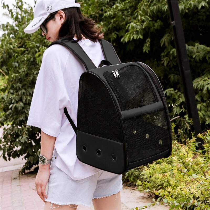 Breathable Bird Backpack Carrier Travel Cage Foldable Lightweight Outdoor Multi Purpose Mesh Bird Cage Pet Parakeet Parrot Bag