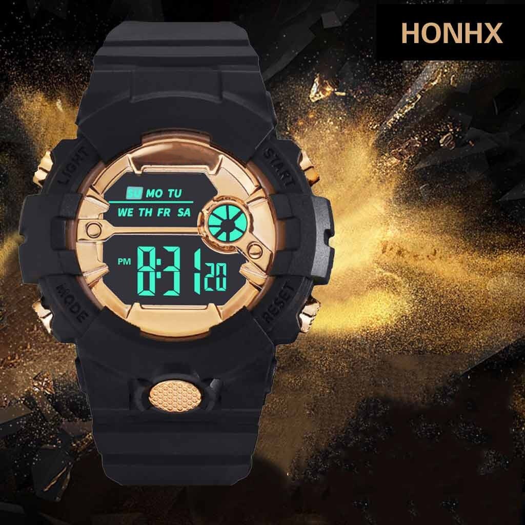 Male Female Women Men Clock Hours Boy LCD Digital Watch Date Rubber Electronic Sport Wristwatch Relogio Waterproof