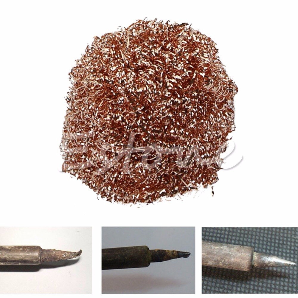 Welding Soldering Solder Iron Tip Cleaner Cleaning Steel Wire Sponge Ball