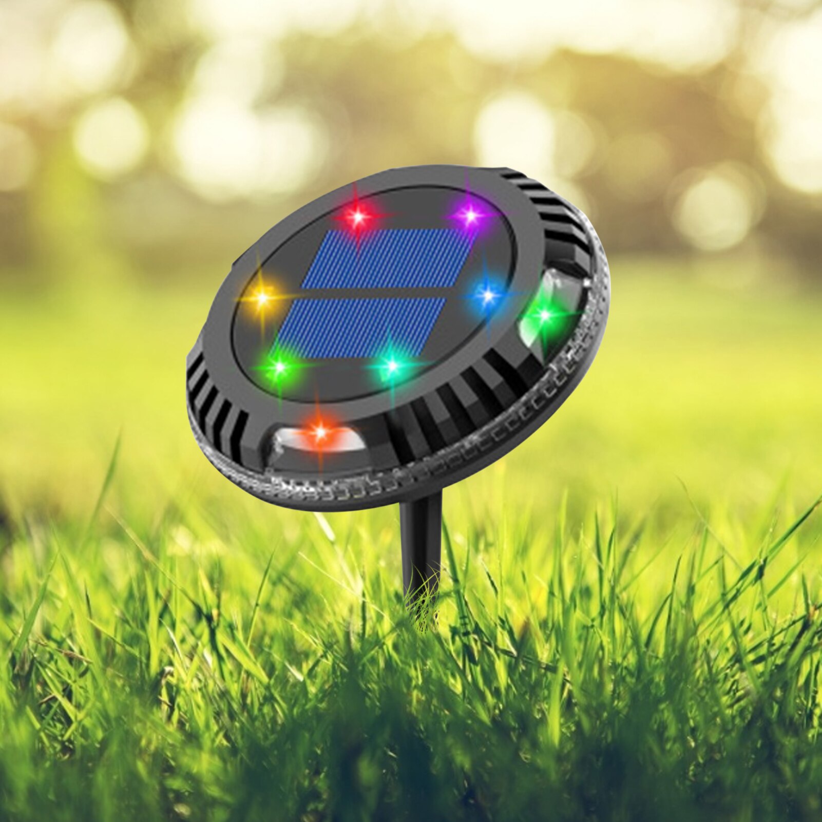Zonne-energie Ground Light Waterdicht Tuin Pathway Deck Verlichting Met 10 Leds Solar Lamp Voor Thuis Yard Oprit Gazon