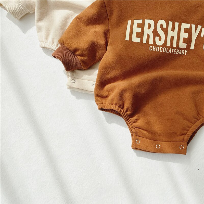 Spring Newborn Baby Bodysuit Infant Cotton Long Sleeve Baby Boy Letter Print Jumpsuit Girls Clothes With Hat