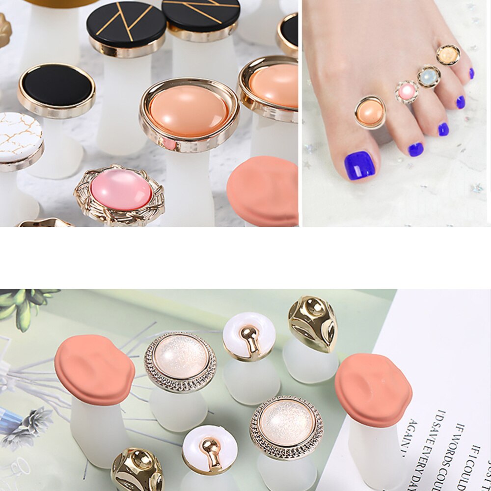 Japanse Vinger Splitter Siliconen Nail Splitter Siliconen Vingertop Divider Vinger Teen Spacers Draagbare Manicure Teen Separator Fo