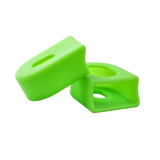 2Pcs Siliconen Fiets Crank Arm Protector Cover Weg Mountainbike Universele Crankstel Beschermende Caps Mtb Fietsen Accessoires: Green
