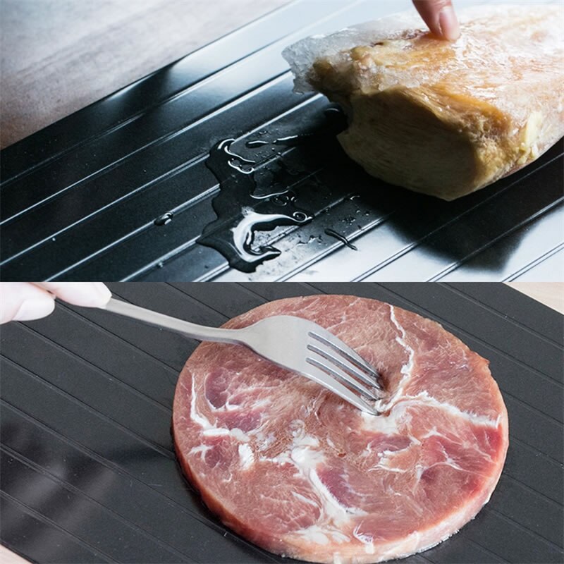 Goodfeer Aluminum Defrost Tray Defrost Meat Frozen Food Quickly Meat Thawing Plate Rapid Defrosting Tray Meat & Poultry Tools