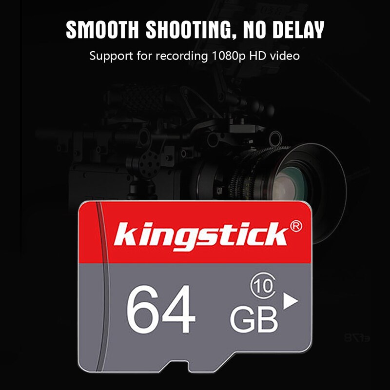 Kingstick MicroSD 64GB Speicher Karte Class10 TF Karte Blitz-speicher Microsd Karte mit Adapter
