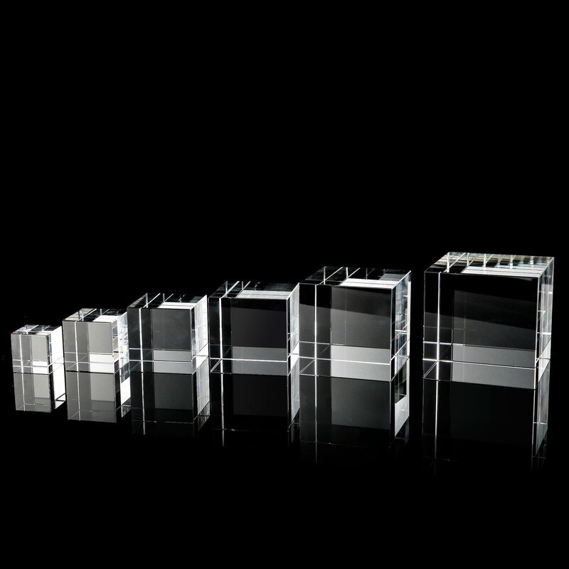 Cubo de cristal de cuatro lados, cristal artificial, arcoíris , foto para niños, 70x70x70mm, a la venta