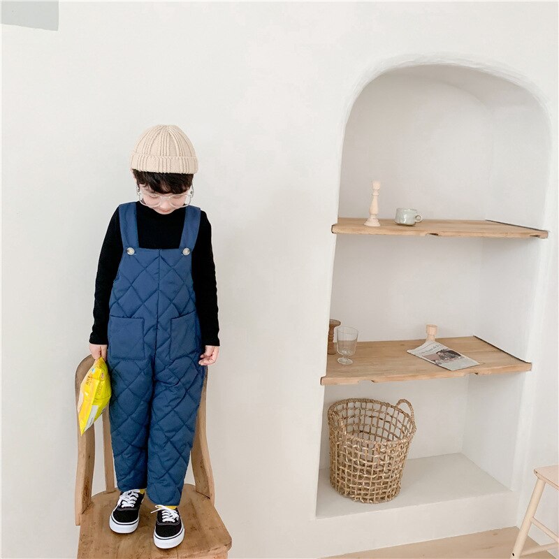 Jongens Meisjes Jumpsuit Overalls Baby Jongens Meisjes Effen Bib Broek Herfst Winter Warme Broek Kids Peuter Casual Broek