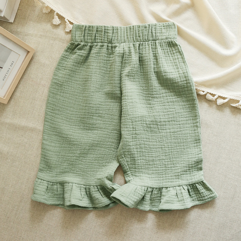 Pantalones acampanados 100% de algodón para niña, pantalón informal de Color liso y cómodo hasta el tobillo, novedad de verano, TZ68: Gris / 4T