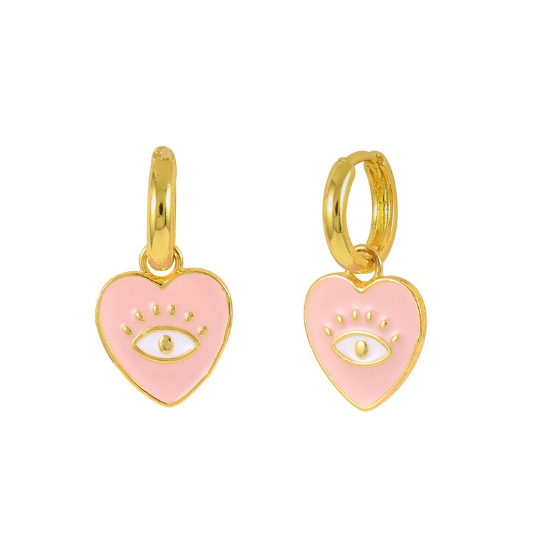 Pendientes Oorbellen Zilver Kleurrijke Enamel Cross Liefde Sleutel Hoop Earring Voor Vrouwen Wedding Charms Oorbellen Jewerly: 8
