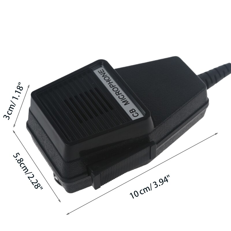 Zwart Cb Microfoon 4 Pin Connector Mic Speaker Voor Cobra Voor Superstar Voor Uniden Voor Audioline Radio Te Vervangen dxac