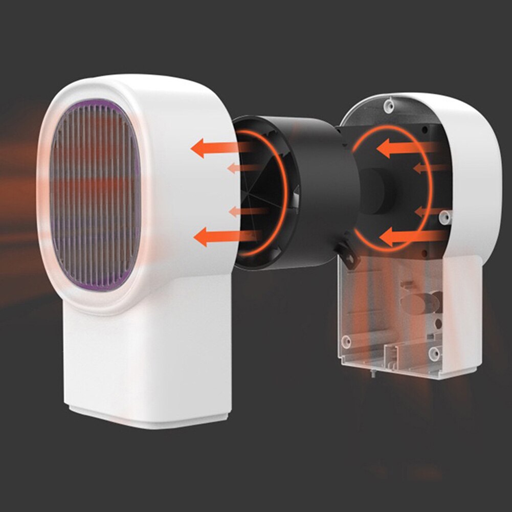 Handle Electric Heater Portable Office Home Plastic Heating Fan Portable Warmer Machine Desktop Warm Air Blower 17x10x10cm