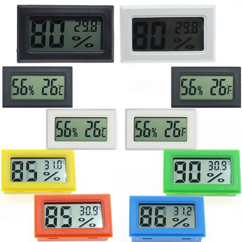 Mini Humidity Sensor LCD Backlight Temperature Instruments Thermostat Outdoor Weather Station Digital Thermometer