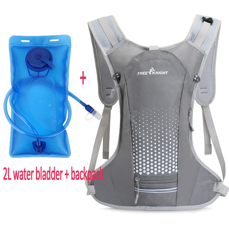 Hydration Backpack Bag Portable 2L Water Bladder Bag Tail Running Cycling Hiking Camping Jogging: GRAY COLOR