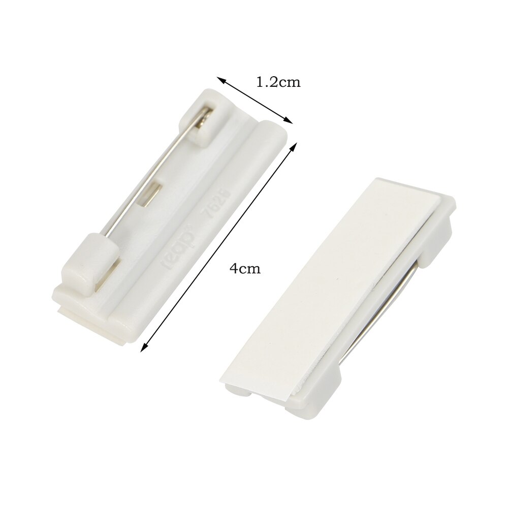 10pcs Sticky Shelf Adhesive Plastic Pin Back Suitable Name Badge Back Plastic Safety Badge Pin Backs