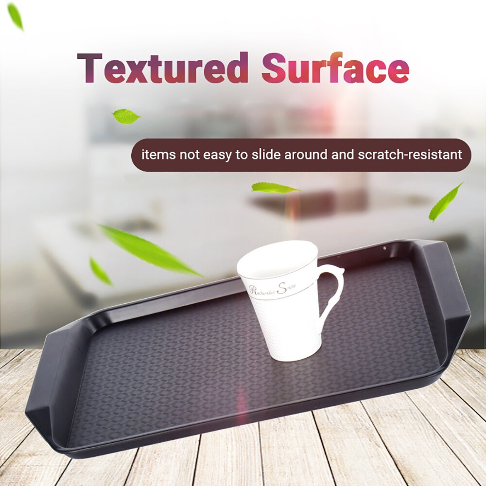 1pcs Serving Tray Food Tray Dinner Tray Cafeteria Tray Café Standard Cafeteria Fast Food Service Tray Non-slip Surface 17-inch