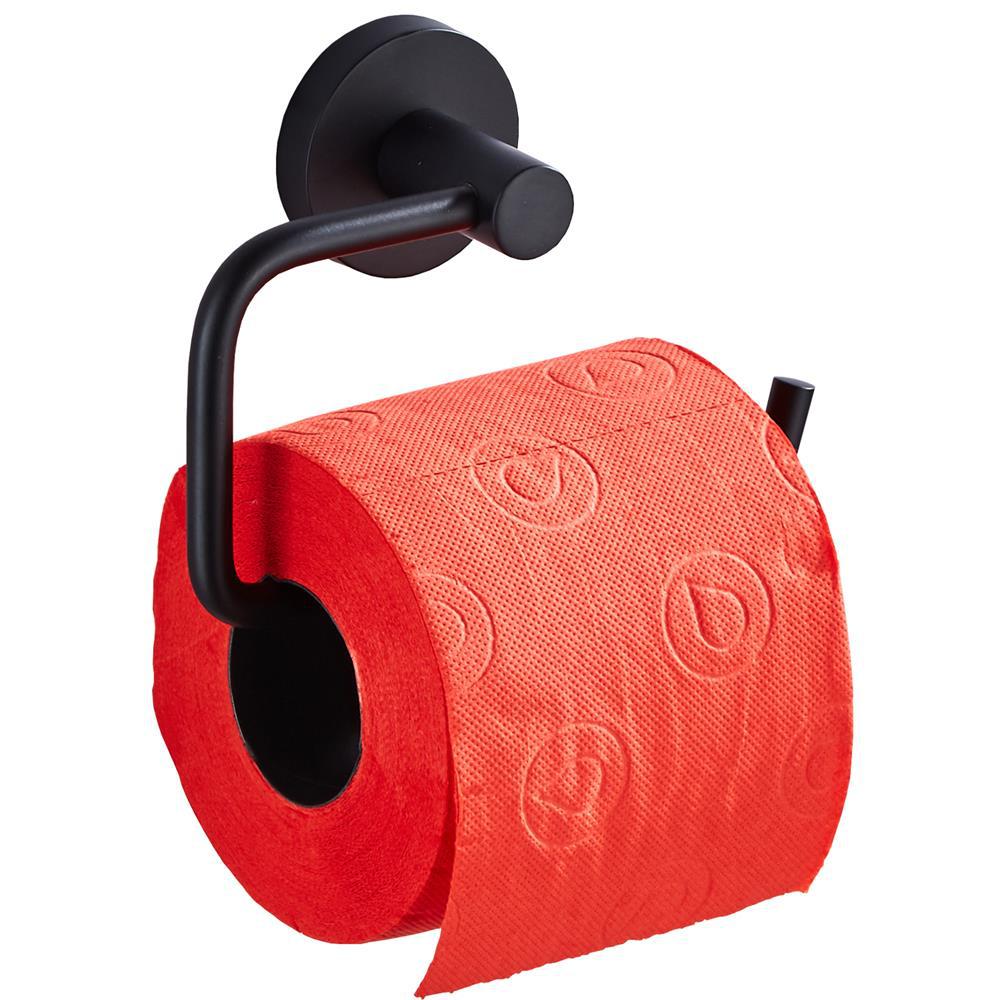 Juego de accesorios de baño ELLEN, soporte de papel higiénico negro, soporte para toalla, gancho para bata, anillo de TiweL, accesorios de baño ELF2300: Toilet paper holder