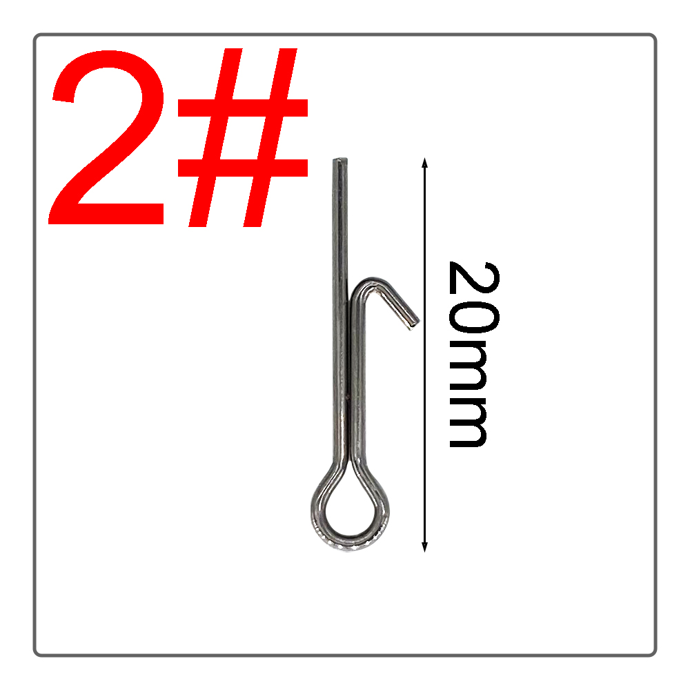 50 Uds. De cebo de pesca Stinger Spike, gancho, alfileres de conexión, aguja de bloqueo fijo, herramientas de accesorios de pesca con señuelo suave: YELLOW