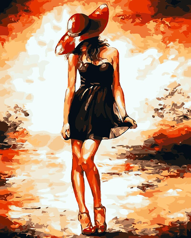 DIY Painting By Numbers Adults Portrait Full Kits Oil Paint By Numbers Art Figure Drawing 50x40cm Home Decor: 6369