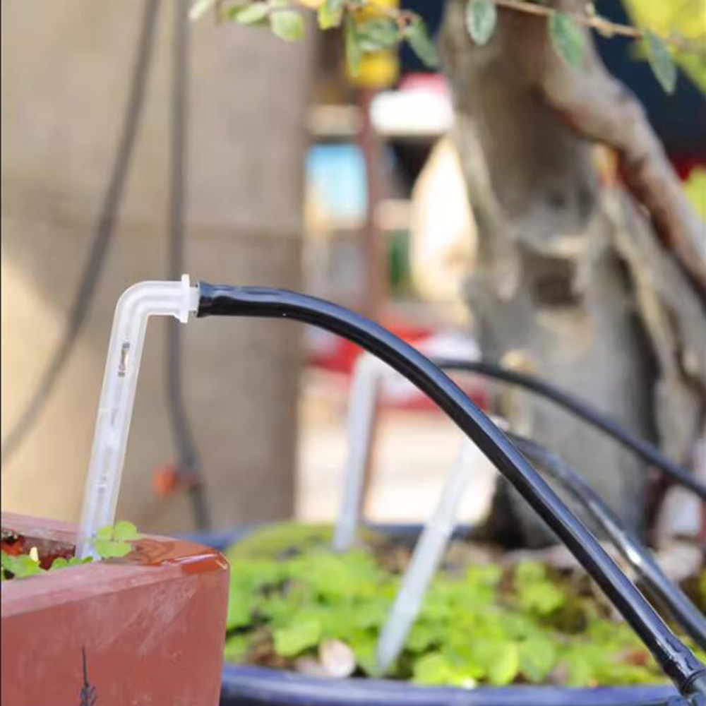 50x Garden 4/7mm Hose Transparent Bend Arrow Dripper 1/4'' Drip Emitter Water Saving Sprinkler Micro Irrigation Greenhouse