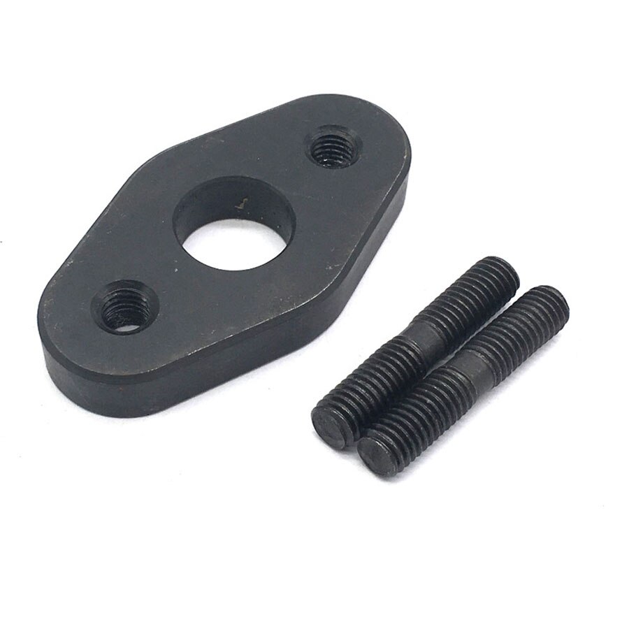 Mild Steel O2 Oxygen Sensor Flange With M8x1.25 Studs 2 Bungs 3/8 Thick Flange For Toyota