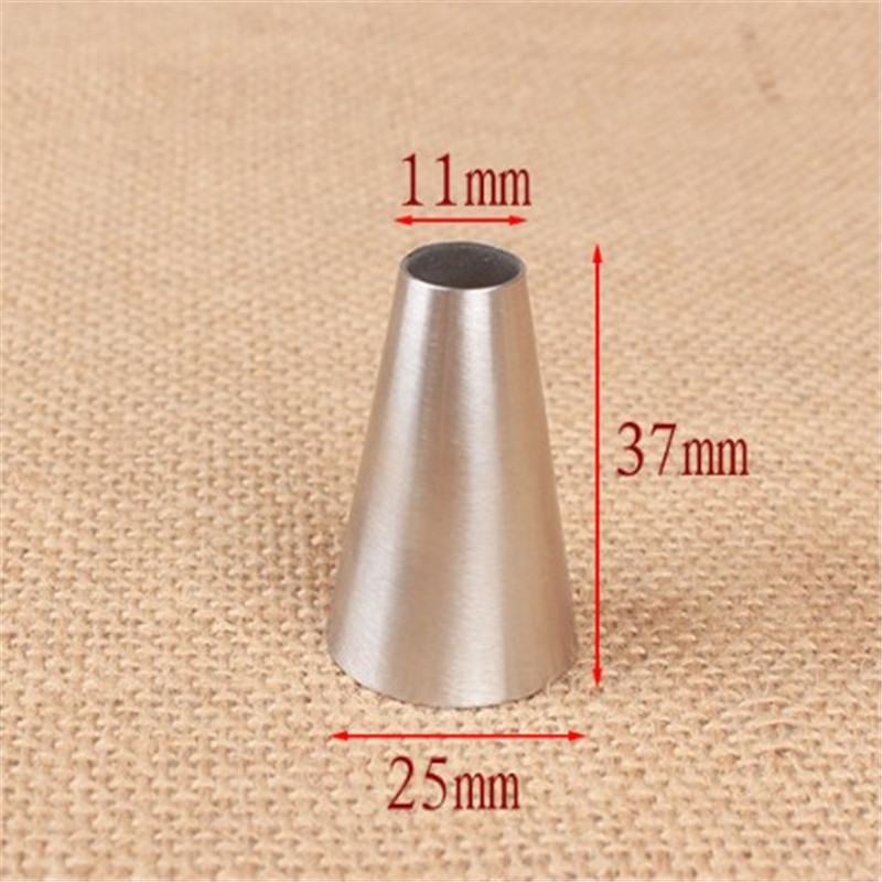 # 2A Round Cake Nozzles Pastry Tips Cup Cake Cream Decorating Tool Stainless Steel Cupcake Cookie Piping Nozzle DIY