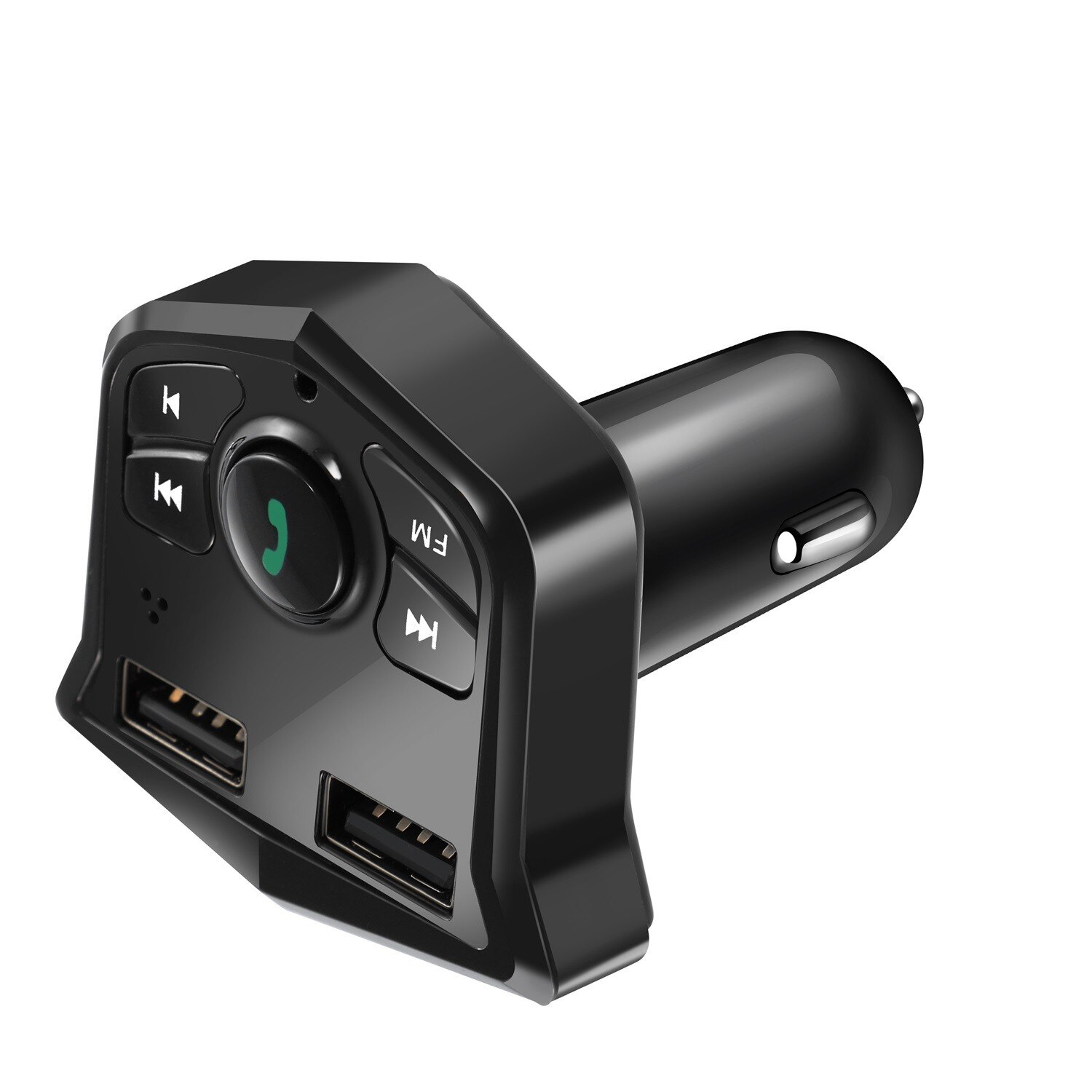 Bluetooth-compatible 5.0 FM Transmitter Car Player Kit Card Car Charger Quick 3.0 Dual USB Voltmeter Aux 12V 24V Car Transmitter