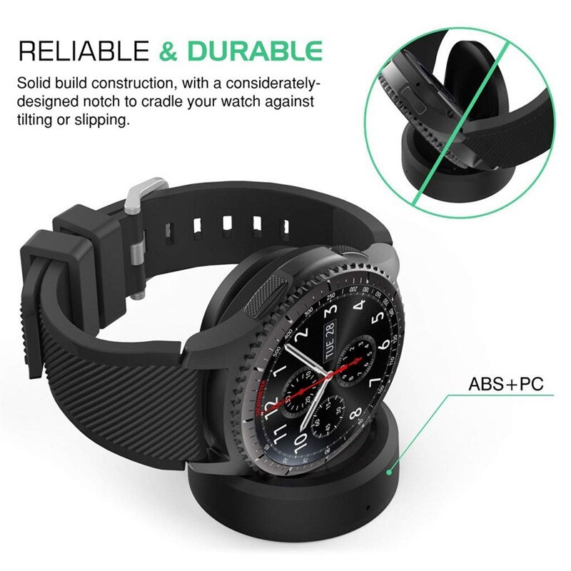 Smart Horloge Draadloze Dock USB Kabel Oplader Voor Samsung Galaxy Horloge 46mm 46 Lader Laden Base Voor Galaxy Snelheid s2 S3