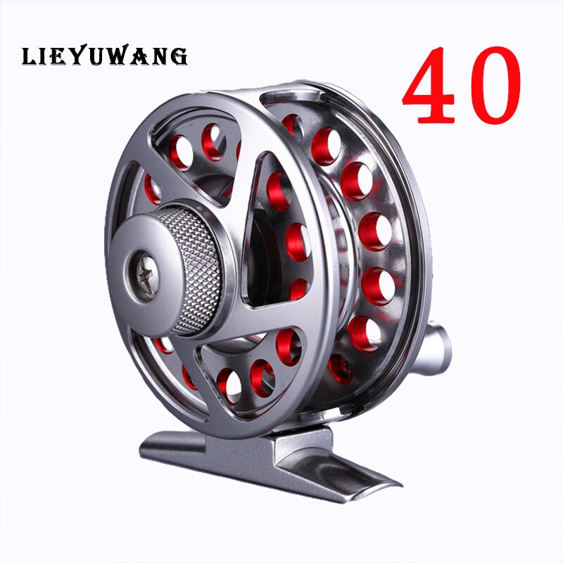 LIEYUWANG DS40-90 Alle metalen Vis lijn Wiel Superhard Vliegvissen Reel Een Manier Lager Vissen Spool Met Disc Type Rem: Rood