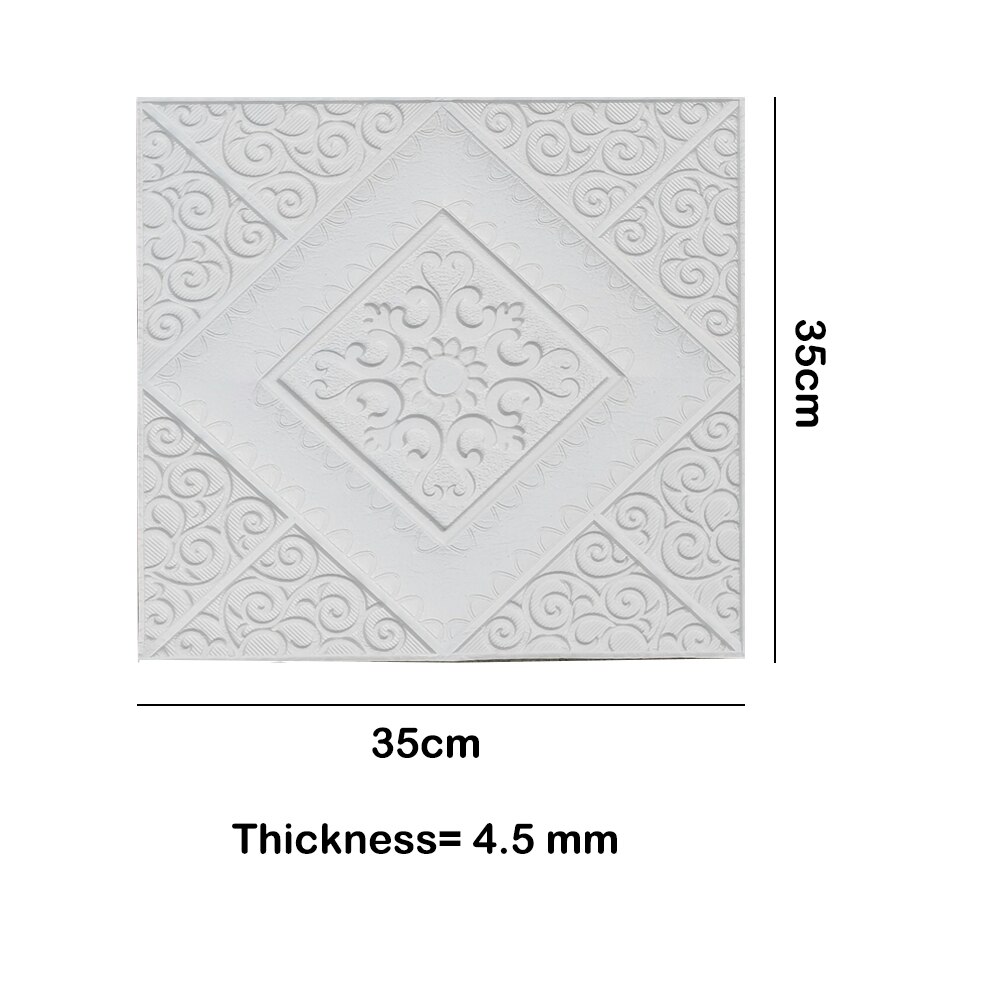 10pcs 3D Wall Stickers Self Adhesive Foam Wallpaper Home Decor Living Room Bedroom House Decoration Bathroom Soft Wall Panels: 008