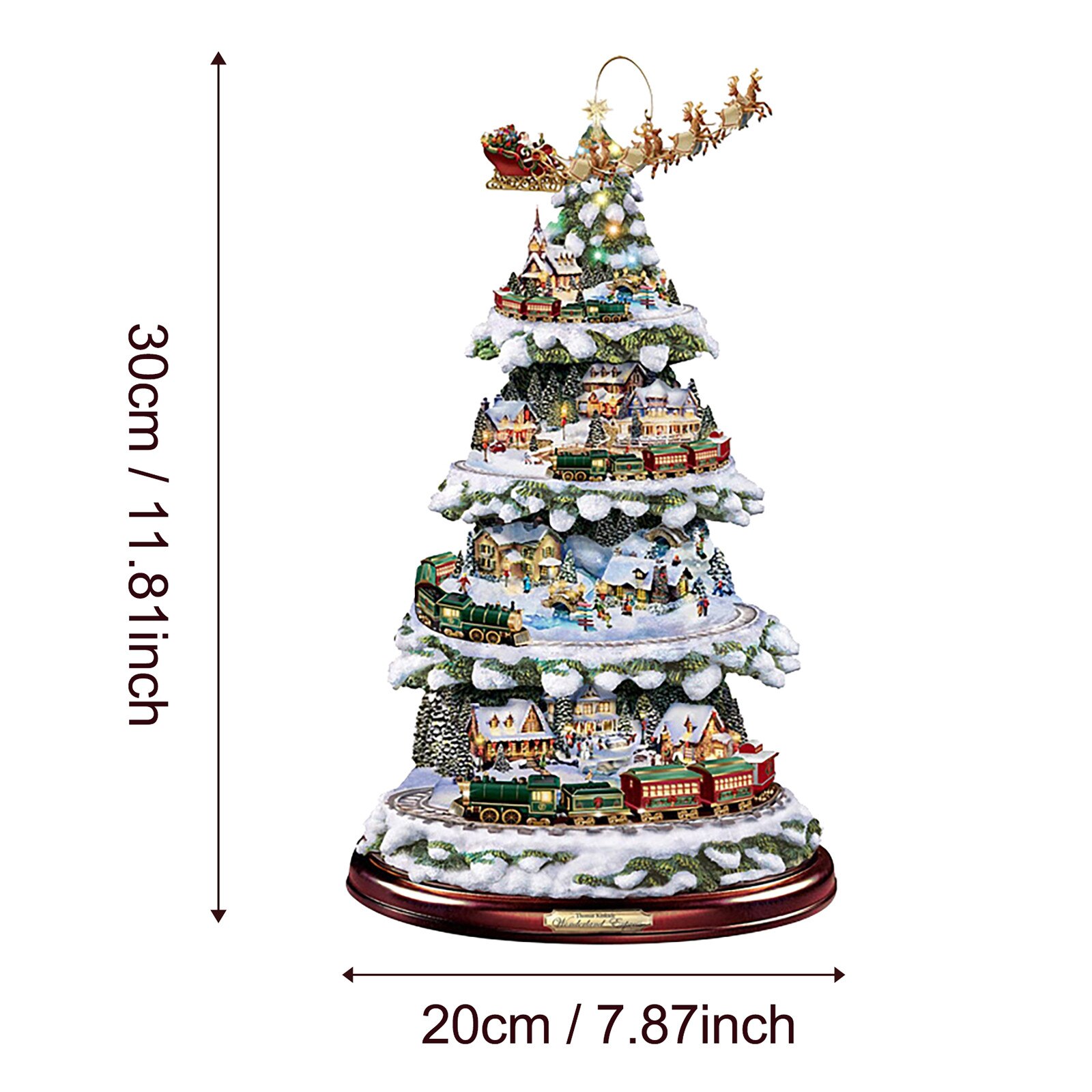 Arbre de noël rotatif Sculpture Train décorations pâte fenêtre pâte autocollants pegatinas paredes décorations de noël pour la maison: B / BUY 10