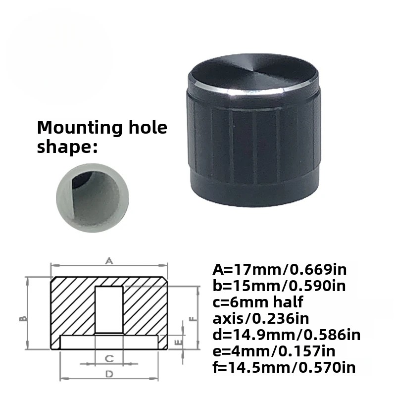 Auto Audio Knop - Volumeregeling Potentiometer Kap voor GM Navigatie DVD/CD - 7P Schakelaar Pin