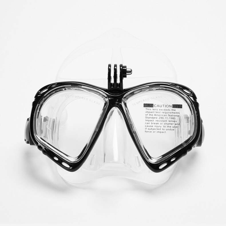 Máscara de esnórquel gafas de buceo completamente seco con soporte tubo de respiración gafas para usar bajo el agua conjunto de gafas de natación para hombres y mujeres: Black t sstand