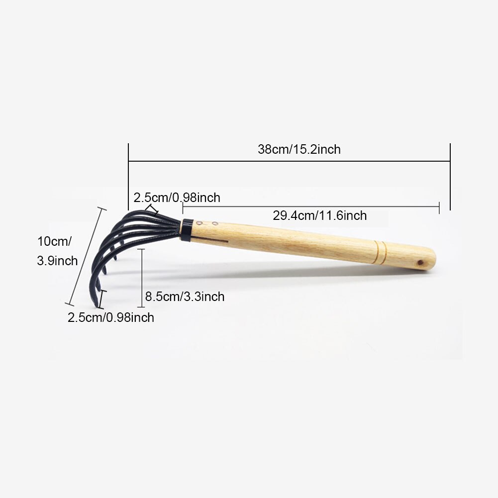 Hand Tool Cultivating Plant 5 Claws For Soil Leaves Garden Rake Transplanting Lightweight Digging Portable Small Yards Lawns