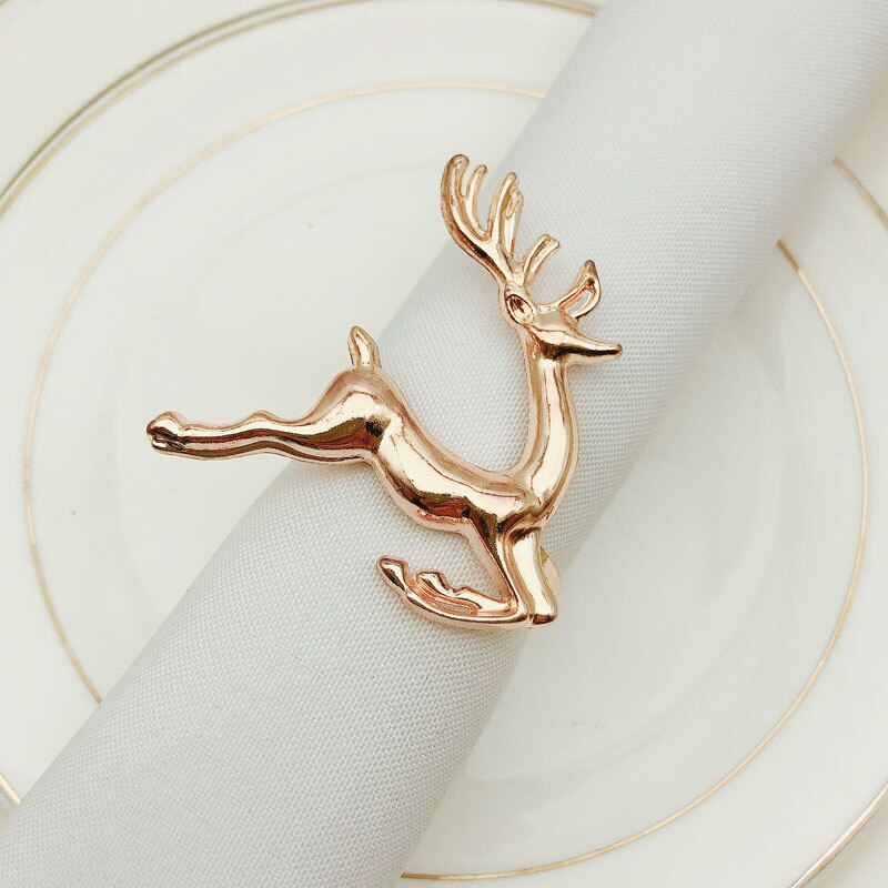 Silver reindeer clearance napkin rings