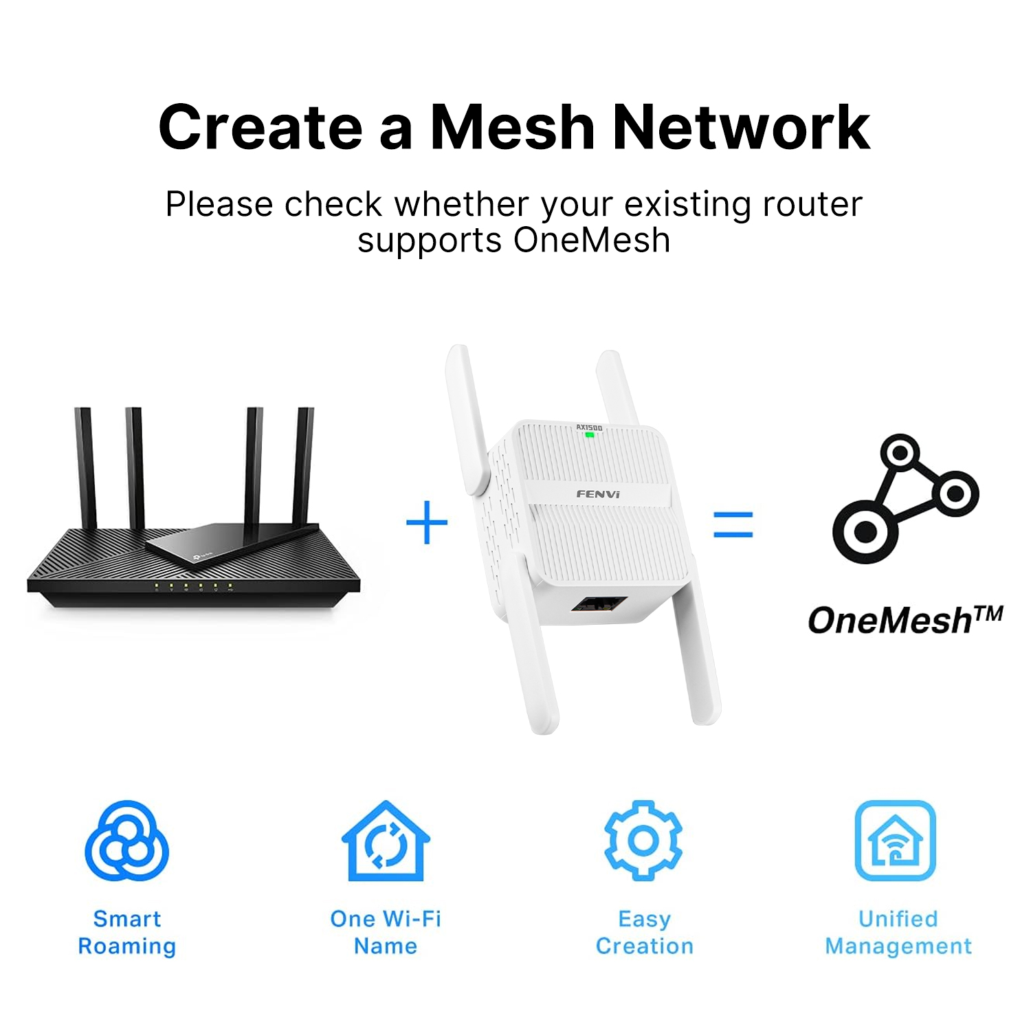 WiFi6 AX1500 WiFi Repeater Dual Band 2,4G & 5GHz Extender Signal Booster Wi-Fi Extender 4*2dbi Antenne Gigabit Netzwerk Karte für PC