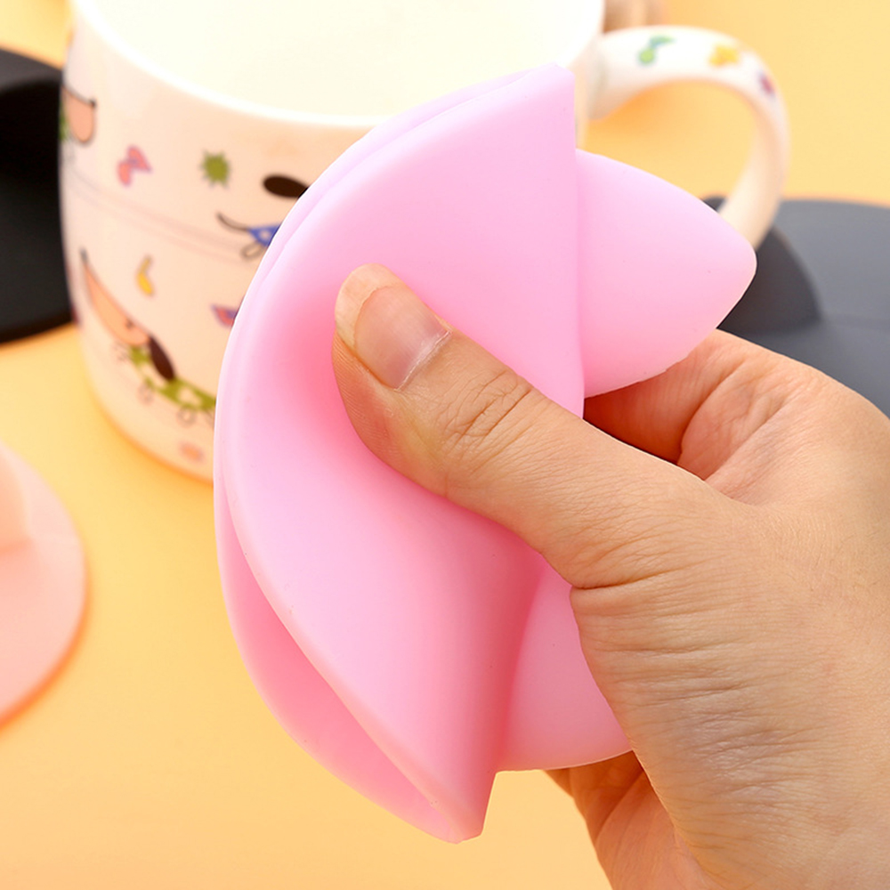 Nette Anti-staub Silikon Tasse Abdeckung Katzen Ohren Deckel Kaffee Deckel Wärme-Beständig wiederverwendbar Dichtung Abdeckung Becher Wasser tasse Zubehör