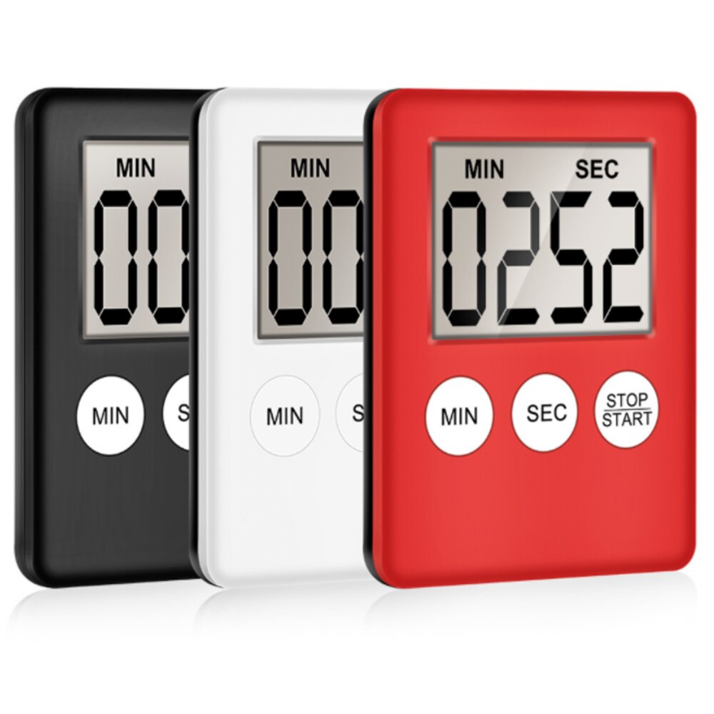 Ultra-Dunne Digitale Kookwekker Met Magnetische Achter Lcd Display Kan Minute Countdown Herinnering Accessorie