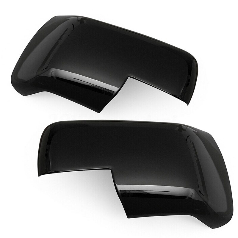 2Pcs Gloss Black Wing Mirror Covers Cap for Land Rover Discovery 3 Freelander 2