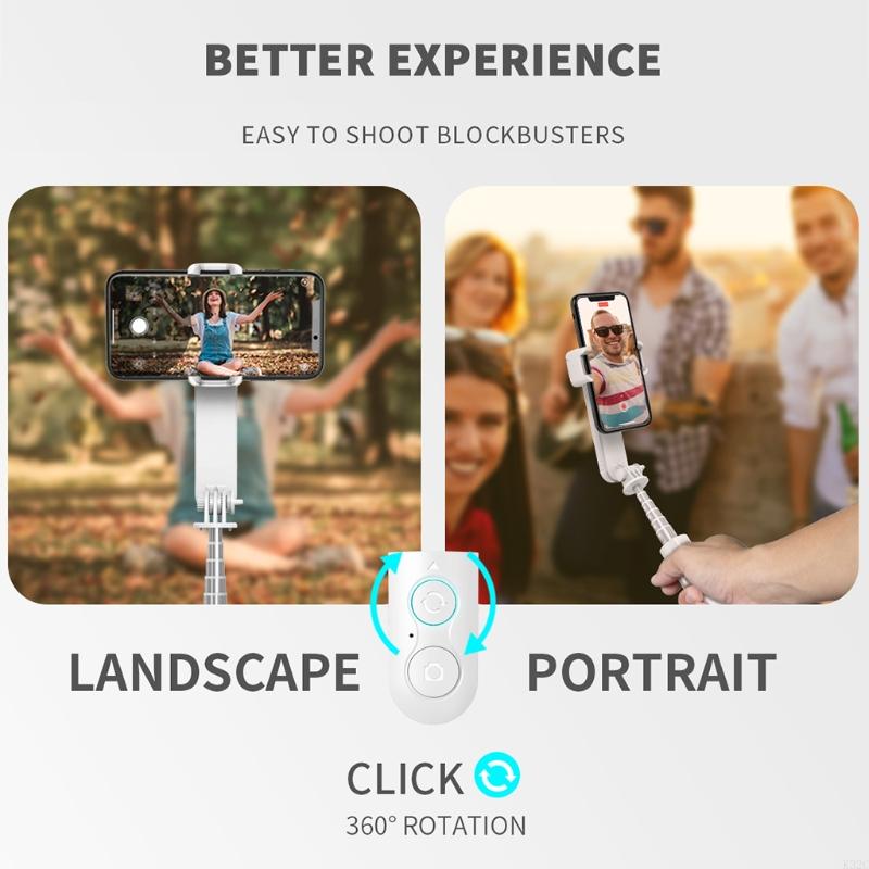 K32C Anti Shake Gimbal Stabilizer for Smartphone Vlog Live Video with Fill Light