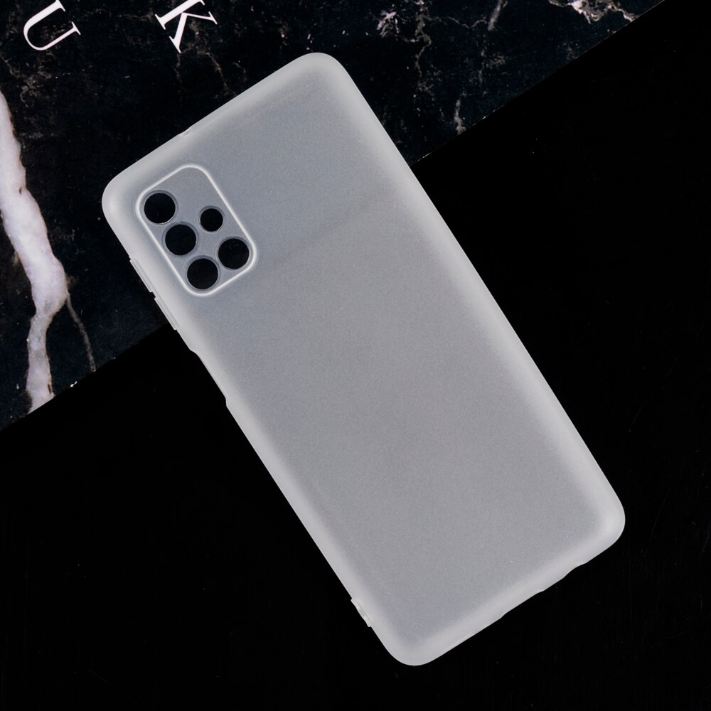 Voor Samsung Galaxy M31S Gel Pudding Siliconen Telefoon Beschermende Back Shell Voor Samsung Galaxy M31S Zachte Tpu Case: Frosted White