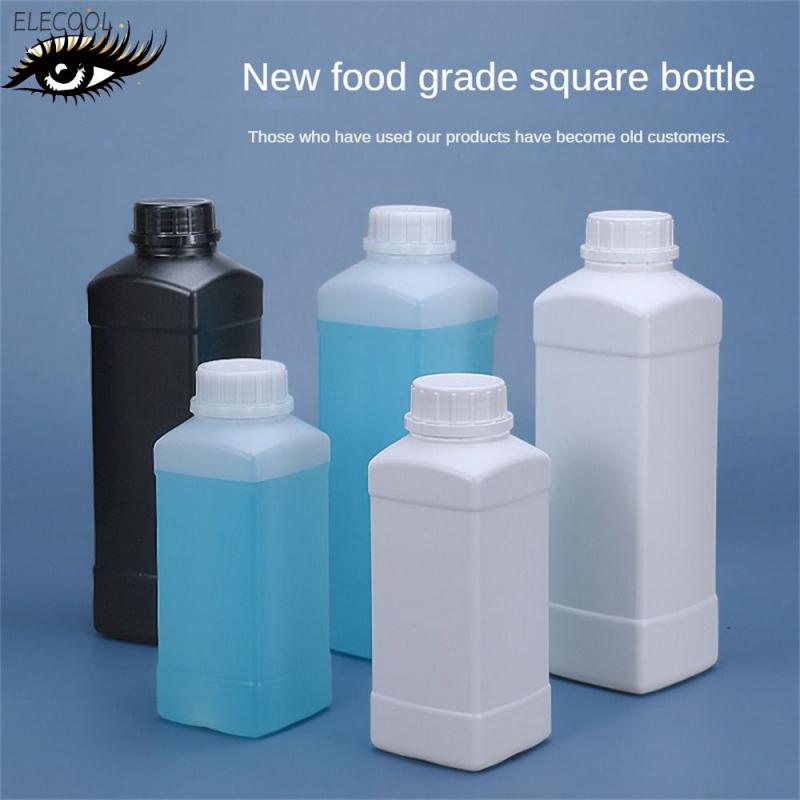 Bouteille en plastique carrée vide avec couvercle, récipient HDPE de alimentaire, shampoing, Lotion, peinture, bouteille rechargeable