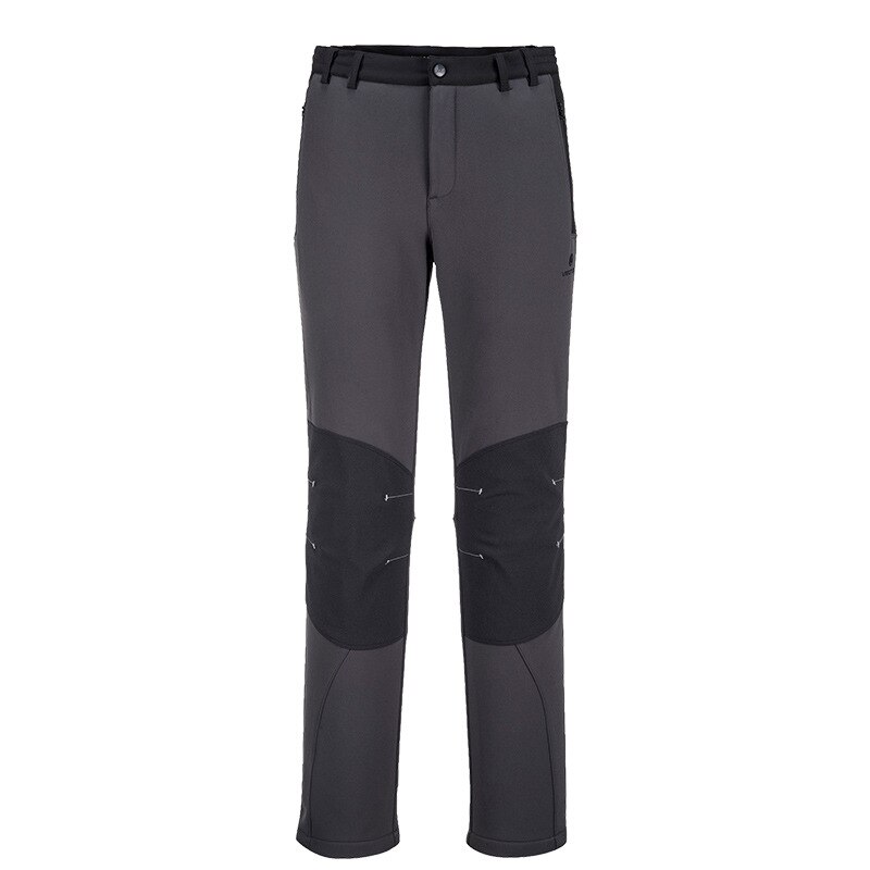 winter men and women snow ski pants scratch-resistant soft shell lovers pants warm waterproof pants women's hiking pant: Black / M
